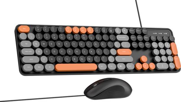 Dr luxur Mysterio Black Combo Wired USB Tenkeyless Gaming Keyboard Compatible with Desktop, Laptop, Mac