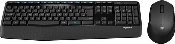 Logitech MK345/Wireless Compact,Win Mac,Desktop,Tablet,Smartphone,LaptopCompatible Wireless Standard Laptop Keyboard Compatible with Desktop, Laptop, Tablet, iPad, Mac Full-Sized Keyboard with Palm Rest & Comfortable Right-Handed Mouse, 2.4 GHz