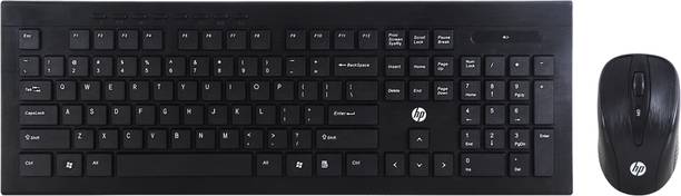 HP wireless keyboard & mouse combo Wireless Standard Laptop Keyboard Compatible with Desktop, Laptop, Mac 1600 DPI Mouse,Ultraslim design keyboard with brush metal finish/3 Yrs Warranty