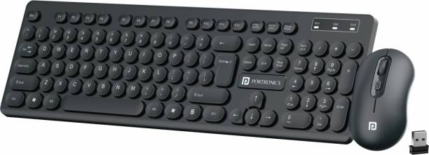 Portronics Key6 Combo with 2.4Ghz, Adjustable DPI, Silent Keys Wireless Laptop Keyboard