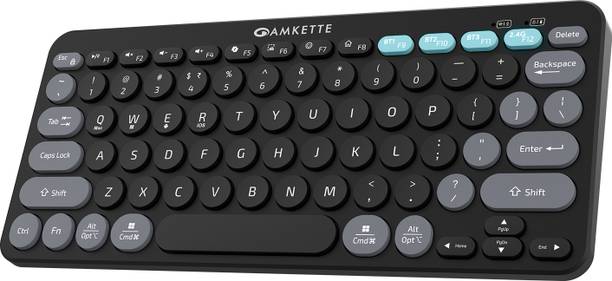 AMKETTE Optimus BT Plus 4 in 1 Multi Device, Compact Type-C Rechargeable with AI Access Bluetooth, Wireless Handheld Laptop Keyboard Compatible with Desktop, Laptop, Tablet, iPad, Mac