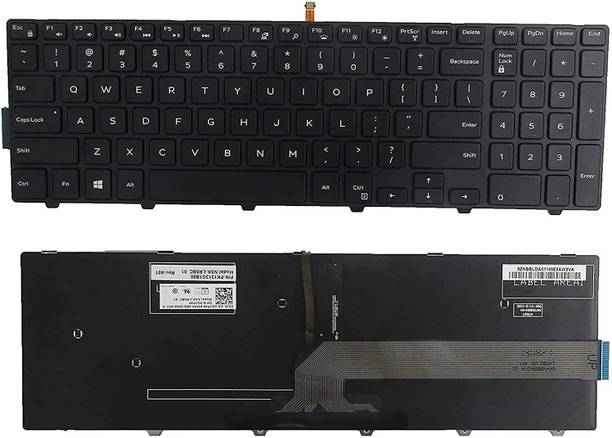 TechSio Laptop Keyboard for INSPIRON 5545 5547 5558 5559 Backlit Internal Laptop-size Laptop Keyboard Compatible with Desktop, Laptop, Mac