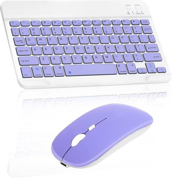VOOCME Bluetooth Keyboard & Mouse Combo, 3 DPI Upto 1200 DPI- Bluetooth Standard Laptop Keyboard Compatible with Laptop