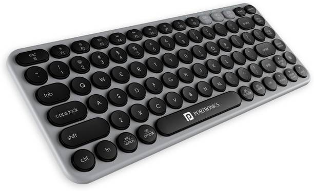 Portronics POR 375 Bluetooth, Wireless Handheld Multi-device Keyboard Compatible with Desktop, Laptop, Mac Bubble 2.0