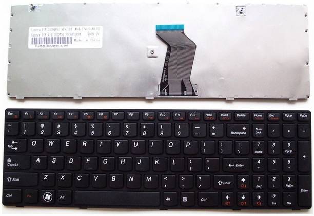 SOLUTIONS-365 COMPAPATIBLE LAPTOP KEYBOARD FOR LENOVO G580-21898AU WITHOUT BACKLIT BLACK US Internal Laptop-size Laptop Keyboard Compatible with Desktop, Laptop, Mac