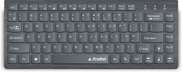 PRODOT Laptop Keypad Size 217m Mini Wired Keyboard Wired USB Handheld Laptop Keyboard Compatible with Desktop, Laptop, Mac