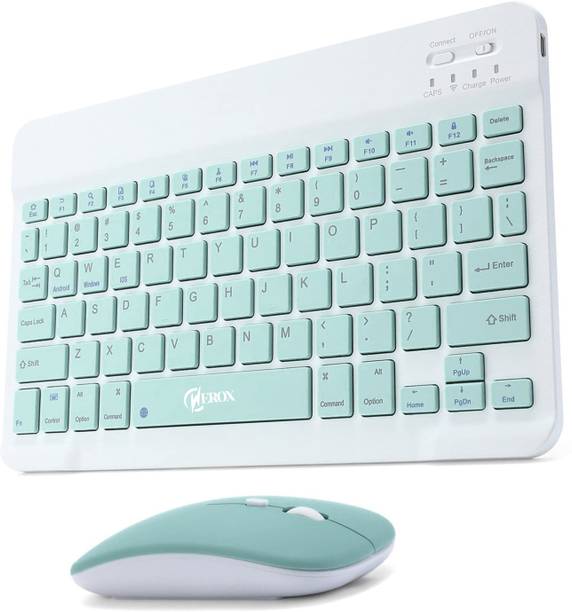 WEROX Rechargeable Bluetooth keyboard and mouse combo Wireless, Bluetooth Handheld Laptop Keyboard Compatible with Desktop, iPad, Laptop, Tablet