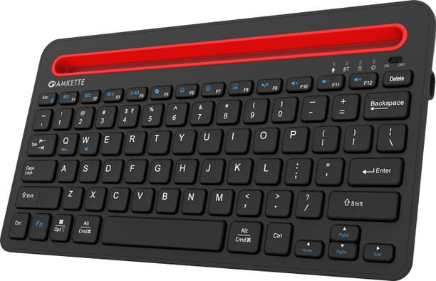 AMKETTE Optimus Pro 4 In 1 Bluetooth, Wireless Standard Laptop Keyboard Compatible with Desktop, Laptop, Tablet, iPad, Mac