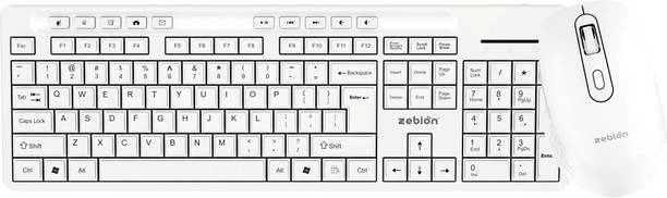 zebion G1600 Next and Mouse Combo, 1200 DPI Mouse,Silent Click, Wireless Standard Laptop Keyboard Compatible with Desktop, Laptop