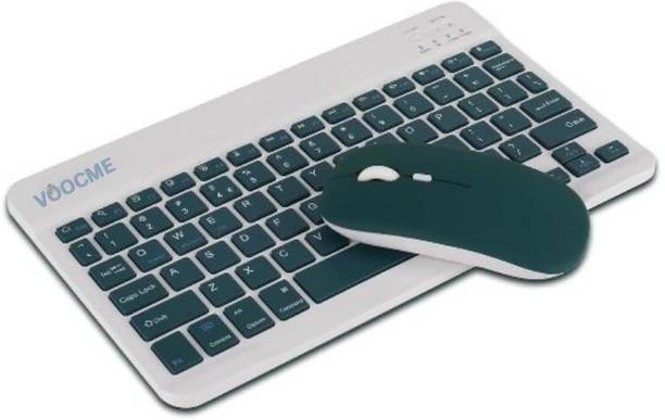 VOOCME Rechargeable Bluetooth Keyboard & Mouse Combo, 3 DPI Upto 1200 DPI, 78 Keys Bluetooth Standard Laptop Keyboard Compatible with Laptop