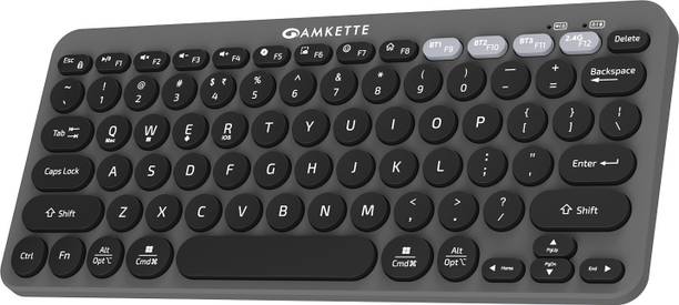AMKETTE Optimus 4 in 1 Compact Bluetooth, Wireless Handheld Laptop Keyboard Compatible with Desktop, Laptop, Tablet, iPad, Mac multimedia_keys,Optimus BT Keyboard