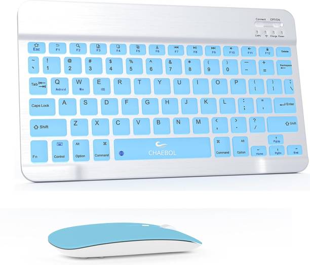 Chaebol Rechargeable Bluetooth Keyboard & Mouse Combo, Bluetooth, Wireless Laptop-size Laptop Keyboard Compatible with Tablet, Desktop, iPad, Laptop