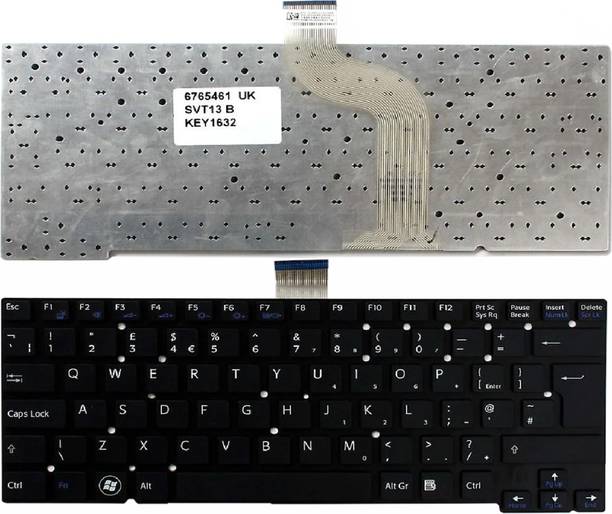 SOLUTIONS-365 COMPATIBLE LAPTOP KEYBOARD FOR SONY SVT-13 WITHOUT BACKLIT BLACK UK Internal Laptop-size Laptop Keyboard Compatible with Desktop, Laptop, Mac