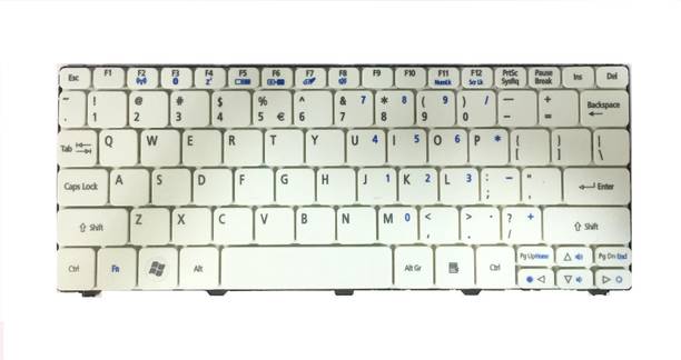 SOLUTIONS-365 COMPATIBLE KEYBOARD FOR Ac/er Aspire One 532H D255 WITHOUT BACKLIT WHITE US Internal Laptop-size Laptop Keyboard Compatible with Desktop, Laptop, Mac