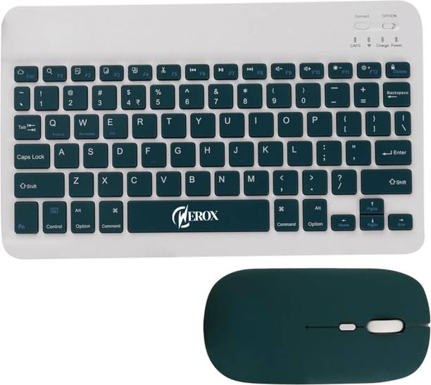 WEROX Wireless Keyboard & Mouse Combo Wireless, Bluetooth Handheld Laptop Keyboard Compatible with Desktop, iPad, Laptop, Tablet