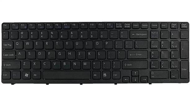TechSio Laptop Keyboard for Vaio SVE151B11W - Black Internal Laptop-size Laptop Keyboard Compatible with Desktop, Laptop, Mac