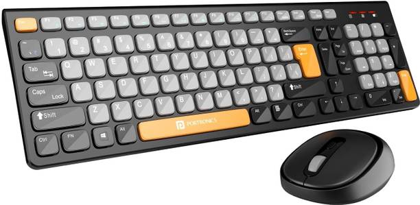 Portronics POR 2113 Wireless Standard Laptop Keyboard Compatible with Desktop, Laptop, Mac Easy to Use,Plug and Play,Quick, Comfy Durable body