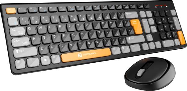 Portronics Key7 Combo Mouse Combo Set with 2.4Ghz, 1200 DPI Wireless Laptop Keyboard