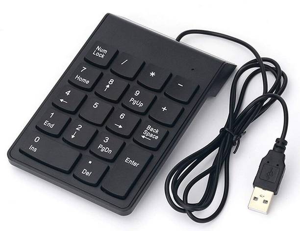 SCALEBEE Wired Numeric Keypad Slim Mini Number Pad Keyboard Numpad for Laptop & Desktop Wired USB Handheld Laptop Keyboard Compatible with Desktop, Laptop, Mac stand support