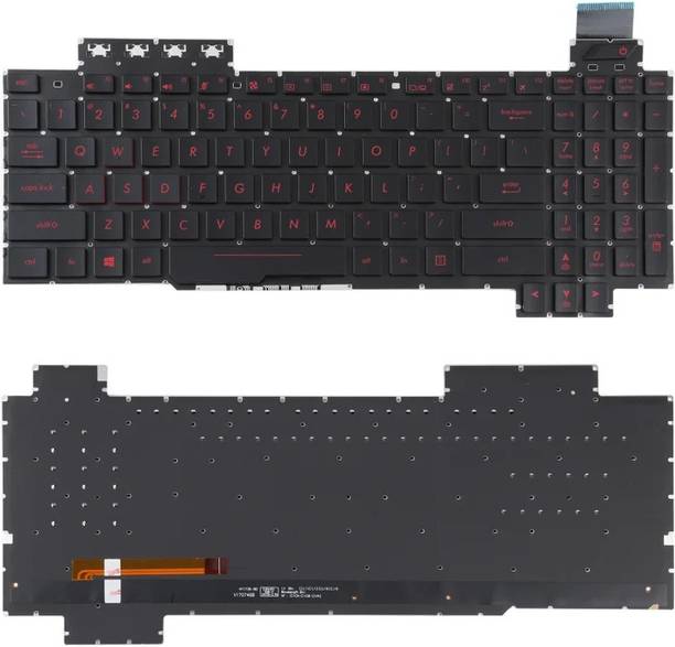 SOLUTIONS-365 ASUS FX503 RED BACKLIT BLACK US Internal Laptop-size Laptop Keyboard Compatible with Desktop, Laptop, Mac