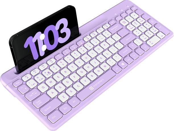 Portronics POR 2207 Bluetooth Handheld Multi-device Keyboard Compatible with Desktop, Laptop, Mac Bubble Square