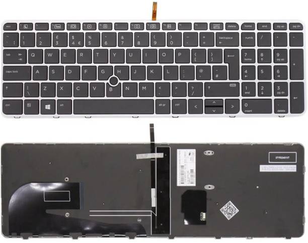 SOLUTIONS-365 COMPATIBLE HP 850-G3 WITH BACKLIT WITH FRAME BLACK UK Internal Laptop-size Laptop Keyboard Compatible with Desktop, Laptop, Mac