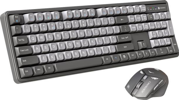 Portronics Key9 Combo Wireless Keyboard and Mouse, Ergonomic Mouse, USB Receiver, Wireless Laptop-size Laptop Keyboard