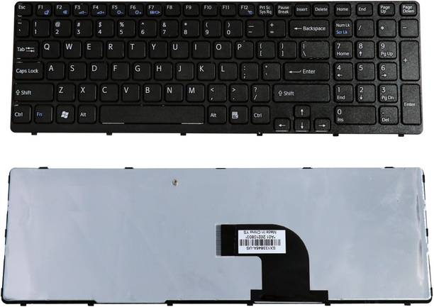 TechSio SVE151B11W - Black Internal Laptop-size Laptop Keyboard Compatible with Desktop, Laptop, Mac