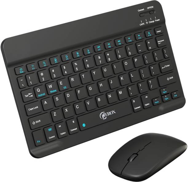 WEROX Rechargeable Wireless Keyboard and Mouse Combo Wireless, Bluetooth Handheld Laptop Keyboard Compatible with Desktop, iPad, Laptop, Tablet