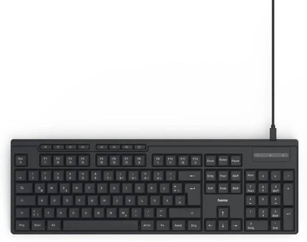 Hama CK-200 detachable keyboard with five year warranty Wired USB Standard Laptop Keyboard Compatible with Desktop, iPad, Laptop