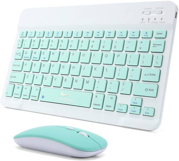 Chaebol Wireless Mouse & Keyboard Kit, Bluetooth & 2.4G, Rechargeable, Multi-Device Bluetooth, Wireless Laptop-size Laptop Keyboard Compatible with Tablet, Desktop, iPad, Laptop