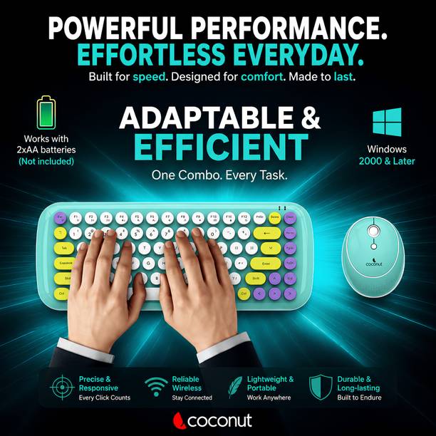 COCO WK26+WM33 Bluetooth Standard Laptop Keyboard Compatible with Desktop, Laptop, Mac, Tablet