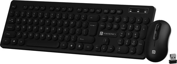 Portronics Key6 Combo Keyboard Mouse Combo Set with 2.4Ghz, Adjustable DPI, Silent Keys Wireless Laptop Keyboard