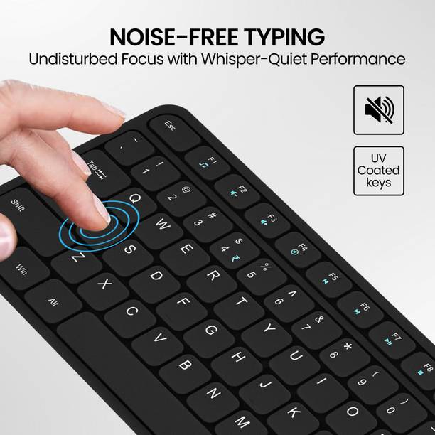 Portronics Ki-Pad 3 USB Wired Keyboard, Noise-free Typing, Large Keys, Function Hotkeys Wired USB Laptop Keyboard  (Black)