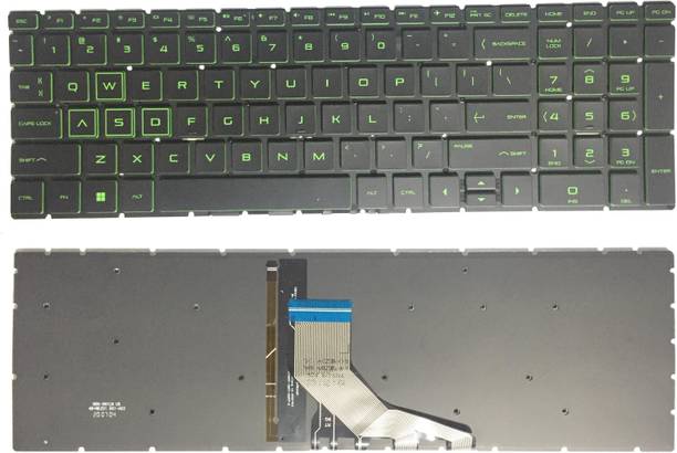 SOLUTIONS-365 COMPATIBLE HP 15 DA GREEN WITH BACKLIT US Internal Laptop-size Laptop Keyboard Compatible with Desktop, Laptop, Mac