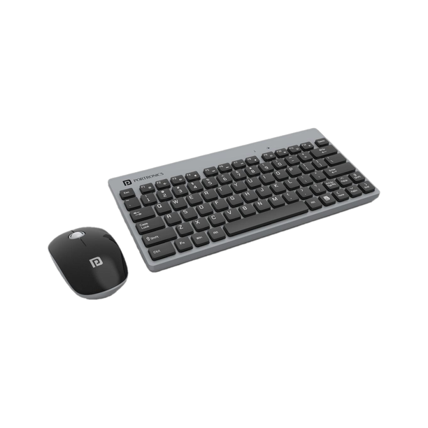 Portronics POR 374 Key2 Combo with 2.4 GHz USB Receiver,Silent Keystrokes,1200 DPI Optical Wireless Laptop-size Laptop Keyboard Compatible with Desktop, Laptop, Mac Tracking,Compact Design,Multimedia Keys for PC, Laptop & USB Supported Devices