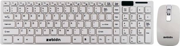 zebion COMBO SLIMFIT G1600 Wireless Standard Laptop Keyboard Compatible with Desktop, Laptop, Mac WIRELESS COMBO
