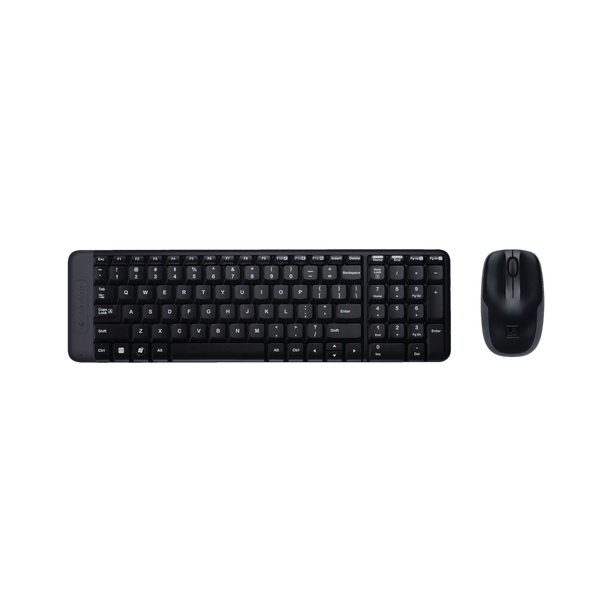 Logitech MK215 Mouse & Keyboard Combo, Compact Design Wireless Standard Laptop Keyboard Compatible with Desktop, Laptop, Mac 2.4 GHz Wireless, 5 Month Battery Life