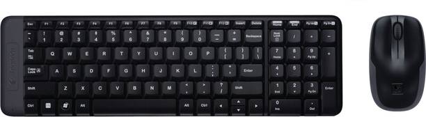 Logitech MK215 Mouse & Keyboard Combo, Compact Design Wireless Standard Laptop Keyboard Compatible with Desktop, Laptop, Mac 2.4 GHz Wireless, 5 Month Battery Life