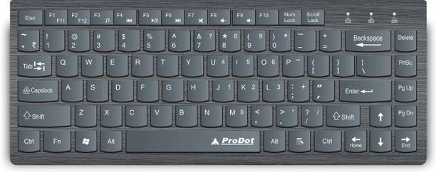 PRODOT Laptop Keypad Size 217m Mini Wired Keyboard Wired USB Standard Laptop Keyboard Compatible with Desktop, Laptop, Mac