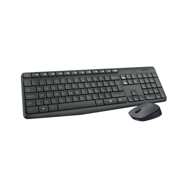 Logitech MK235 Full-Sized, 15 FN Keys, 3-Year Battery Life Combo Mouse and Wireless Standard Laptop Keyboard Compatible with Desktop, Laptop, Mac 2.4 GHz Wireless Unifying USB Receiver, Compatible with PC,