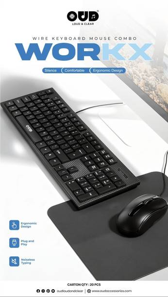 OUD OD-WORK-X Wired USB Standard Laptop Keyboard Compatible with Laptop, Desktop
