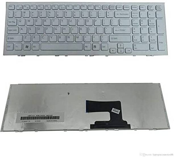 SellZone Keyboard for Sony vaio Eh Series Laptop (White) Internal Laptop-size Laptop Keyboard Compatible with Desktop, Laptop, Mac