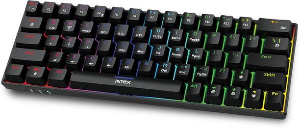 Intex Caliber Pro Keyboard RGB LED light Mechanical blue switch IT-WLKB011 Wireless Multi-device Keyboard
