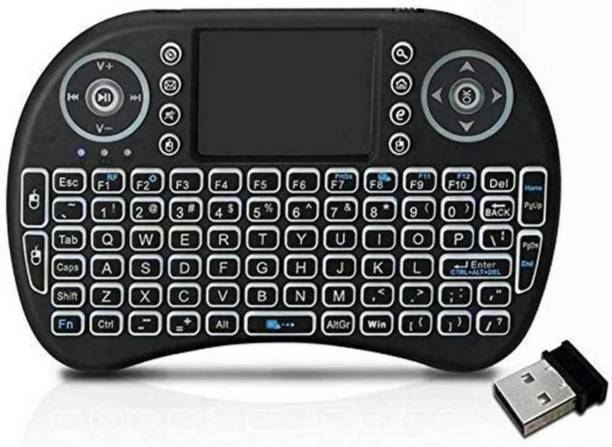 Clairbell Qwx_1426_Mini Wireless Keyboard with Touchpad Mouse, 2.4ghz Smart Connector Bluetooth Handheld Multi-device Keyboard Compatible with Desktop, Laptop, Mac