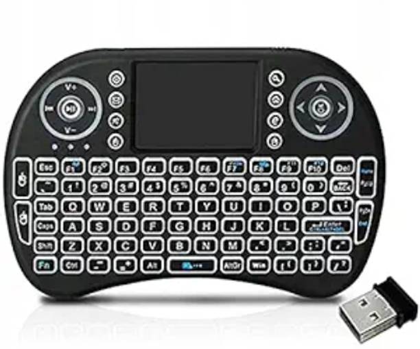 GUGGU BGF_866A_Mini Wireless Keyboard with Light with Attach, Mouse for pc, Tablets Wired USB Thumb-size Multi-device Keyboard Compatible with Desktop, Laptop, Mac