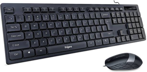 FINGERS Cheesy Combo With Mouse Wired USB Standard Laptop Keyboard Compatible wi