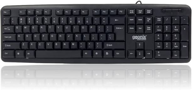 GEONIX GXBK-01 Wired USB Standard Laptop Keyboard Compatible with Desktop, Laptop, Tablet