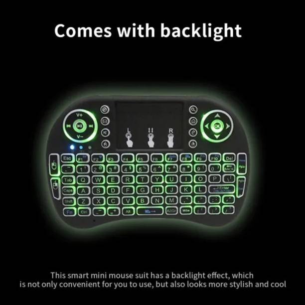 Clairbell Qwx_1432_Mini Wireless Keyboard with Touchpad Mouse, 2.4ghz Smart Connector Bluetooth Handheld Multi-device Keyboard Compatible with Desktop, Laptop, Mac