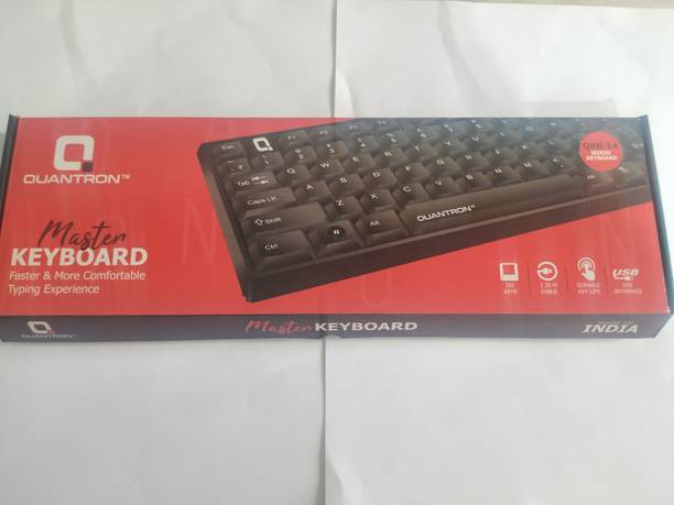 Quantron QKB -14 WIRED KEYBOARD (102 KEYS) Wired USB Standard Laptop Keyboard Compatible with Desktop, Laptop, Mac
